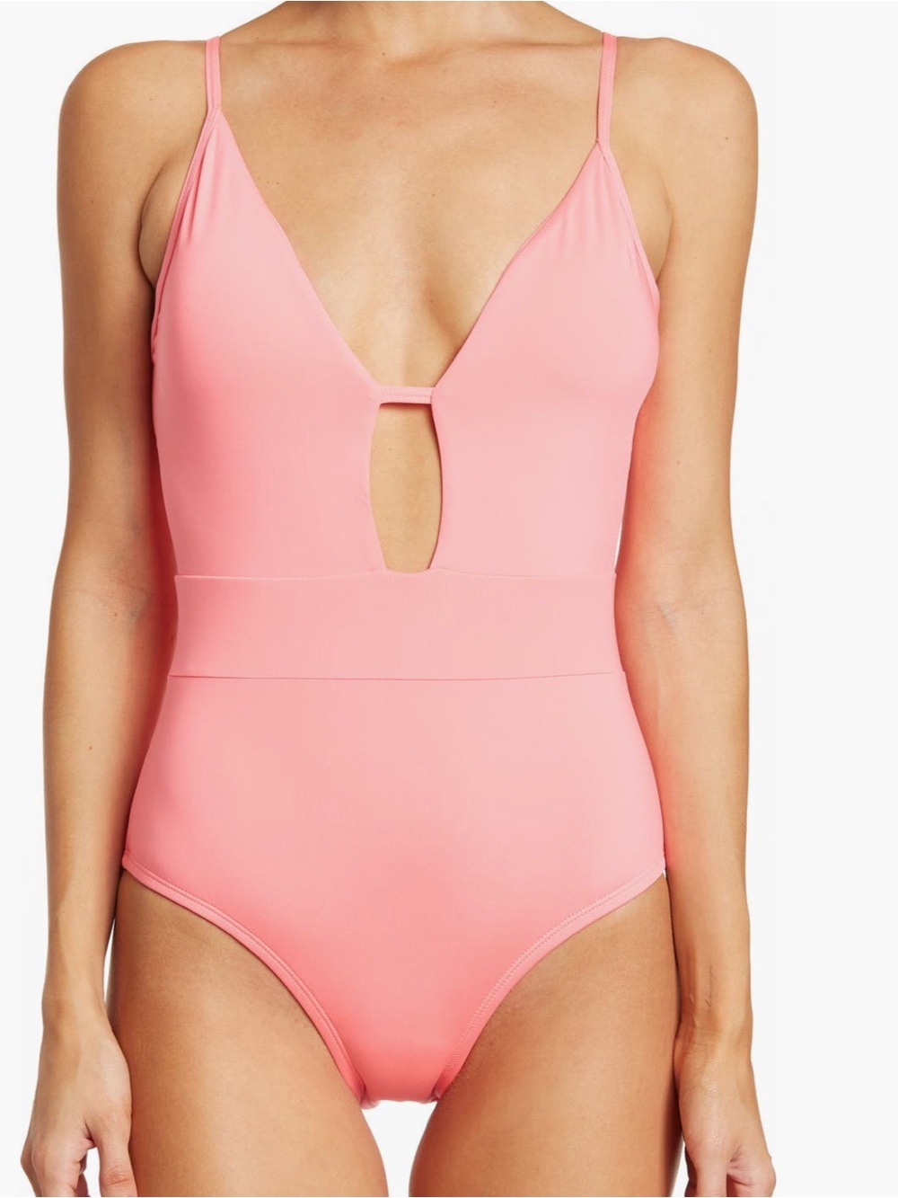Becca Color Code One Piece Swimsuit Size Small Coral Crush
